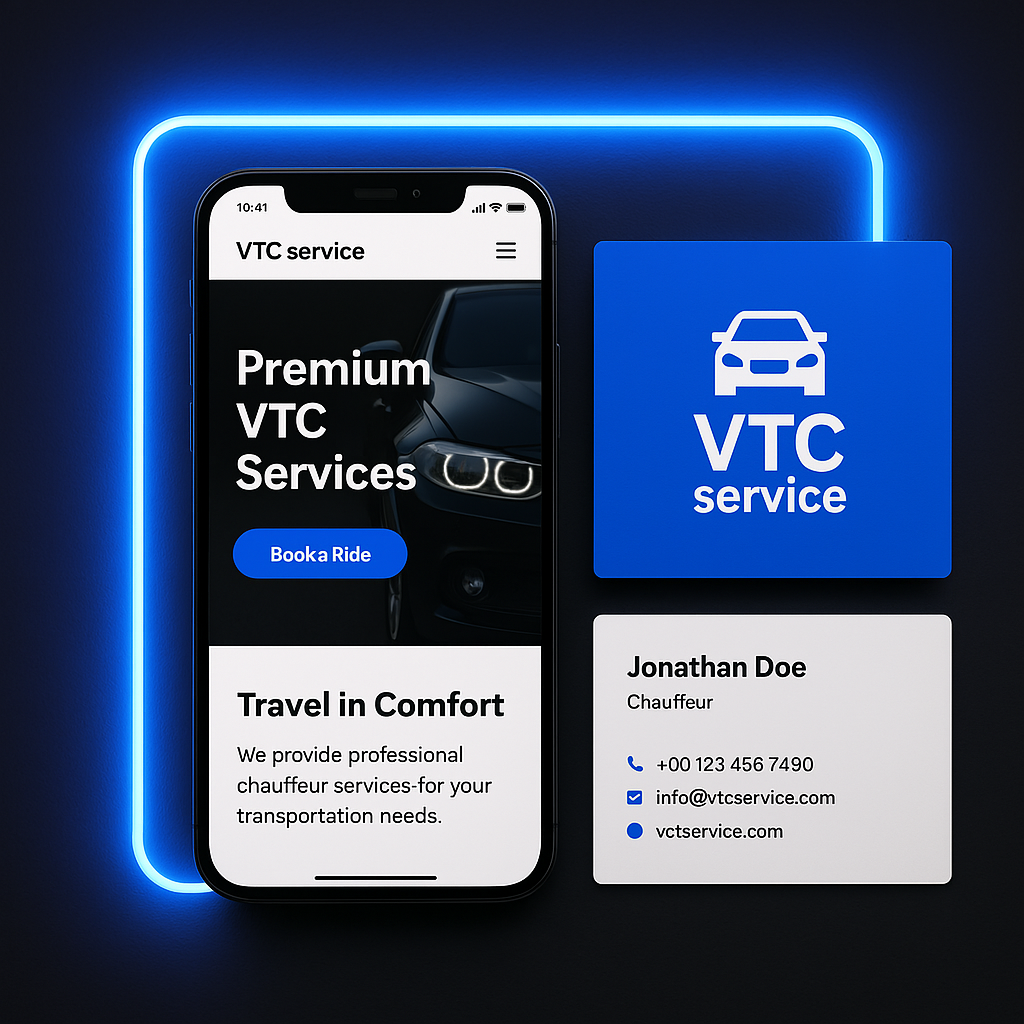 Mockup site réservation BoostVTC